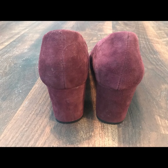 Gap Maroon Block Heels Size 7.5 - Picture 4 of 4
